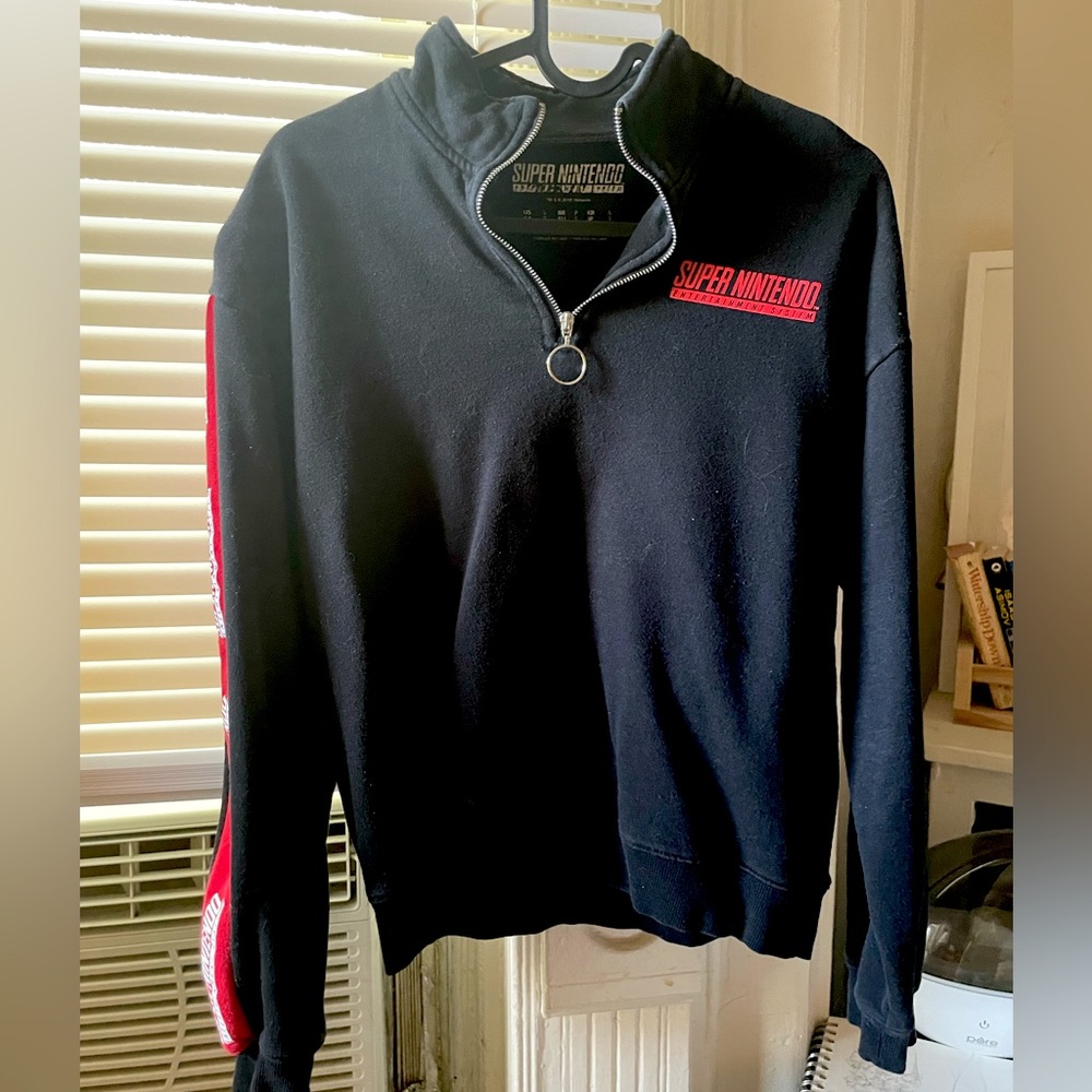 Vintage Super Nintendo half-zip sweatshirt